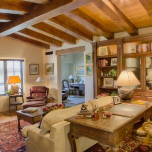 Office - More beautiful built-in cabinetry and exposed wood beams. The thoughtful architecture definitely makes this home exceptional.